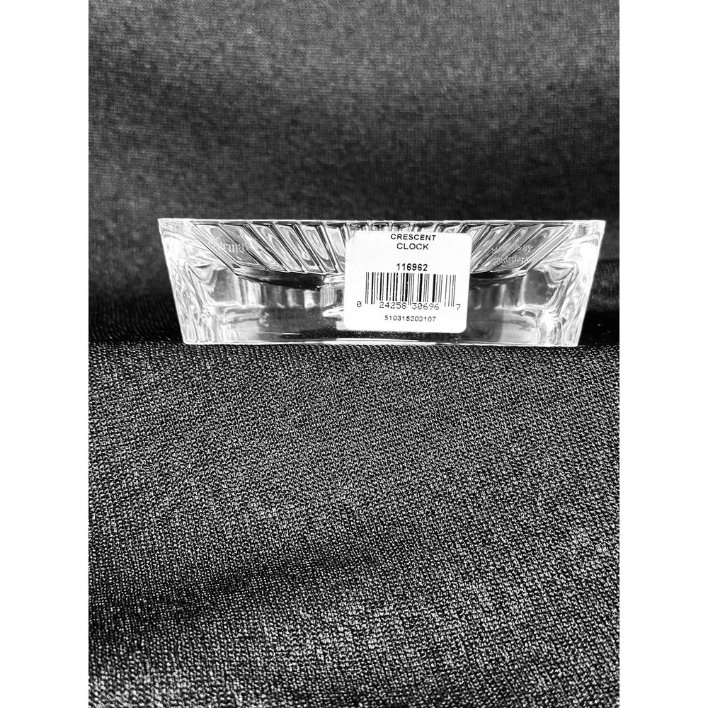 Waterford marquis Crescent‎ Crystal desk clock blue sticker made in Germany